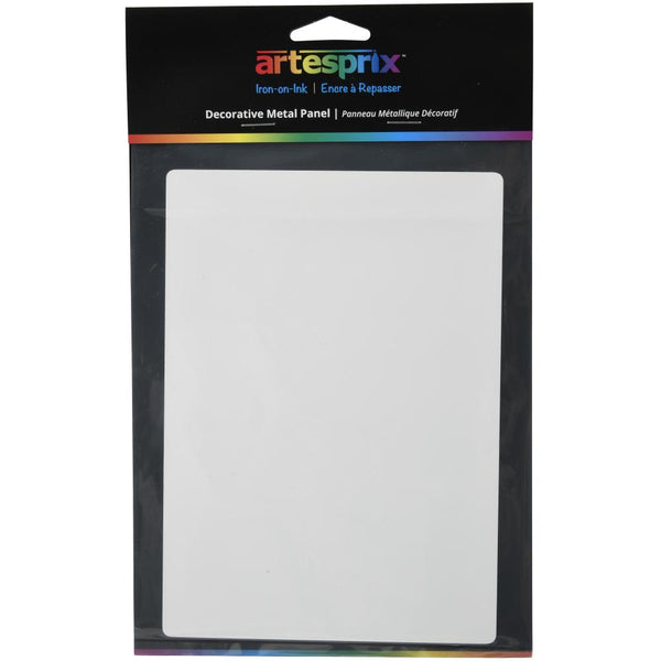 Artesprix Iron-On-Ink Decorative Metal Panel 5in x 7in  White