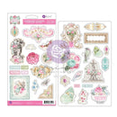 Prima Marketing Chipboard Stickers 32 Pack  Avec Amour, W/Foil Accents