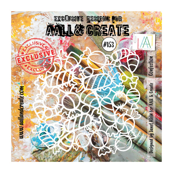 Aall & Create - 6"x 6" Stencil #153 - Confection