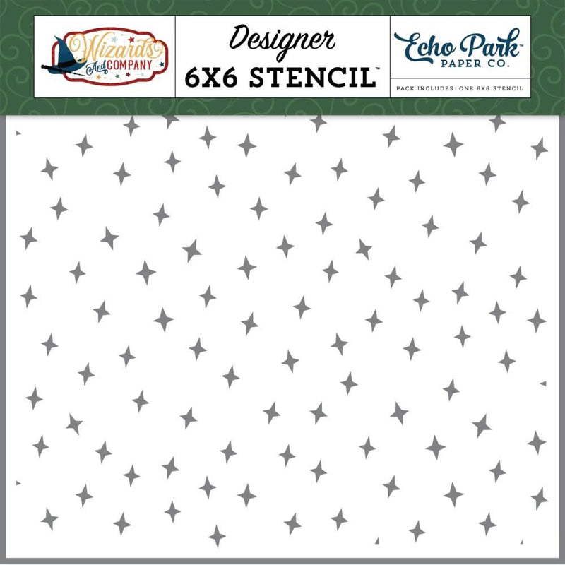 Echo Park Stencil 6"X6" Charming Sparkles, Wizards & Company*