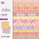 Crafter's Companion Paper Pad 12"X12" Blush Pastel Plaid