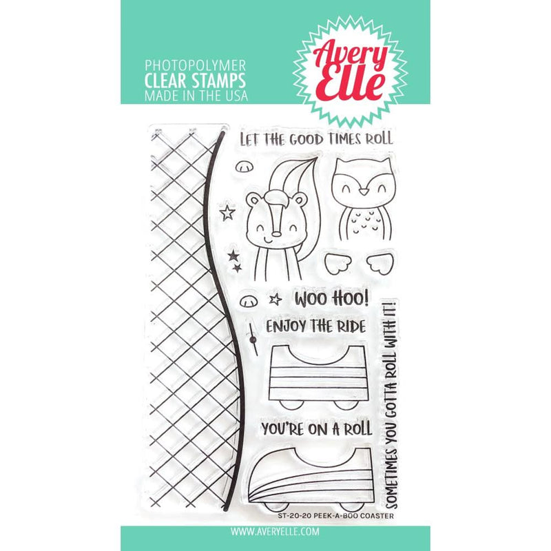 Avery Elle Clear Stamp Set 4in x 6in - Peek-A-Boo Coaster*