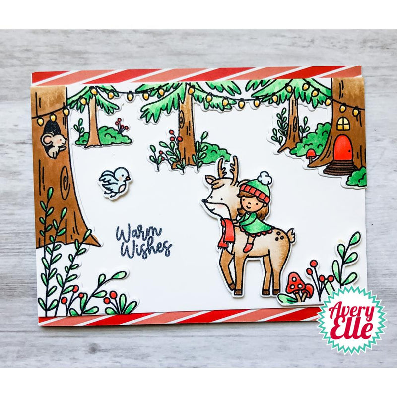 Avery Elle Clear Stamp Set 4in x 6in - Woodland Scene Builder