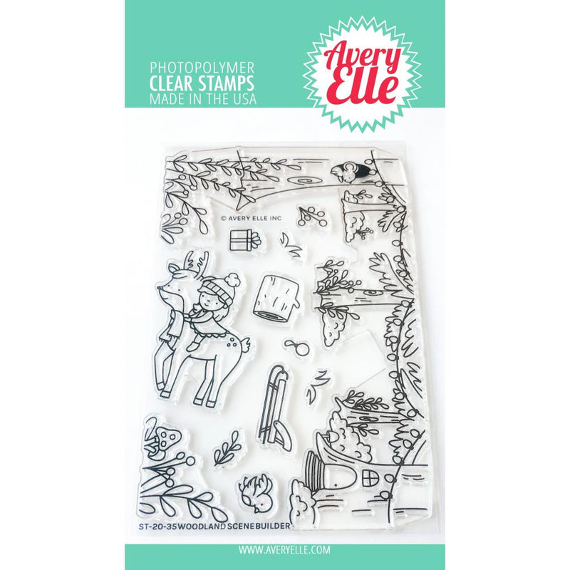 Avery Elle Clear Stamp Set 4in x 6in - Woodland Scene Builder