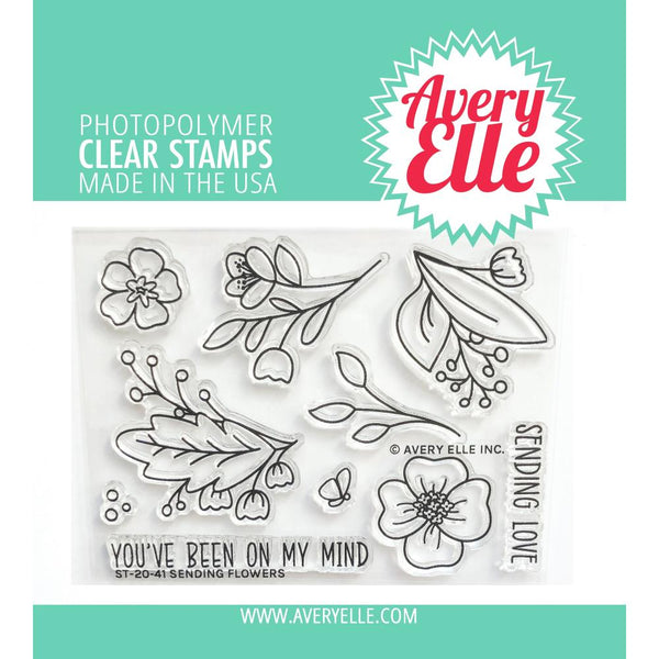 Avery Elle Clear Stamp Set 4"x 3" - Sending Flowers