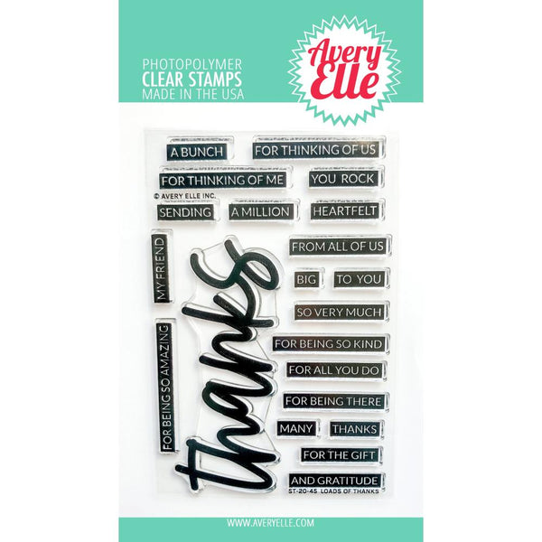Avery Elle Clear Stamp Set 4"x 6" - Loads Of Thanks