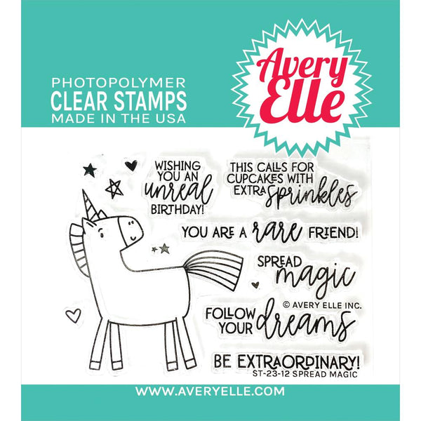 Avery Elle Clear Stamp Set 4"X3" - Spread Magic