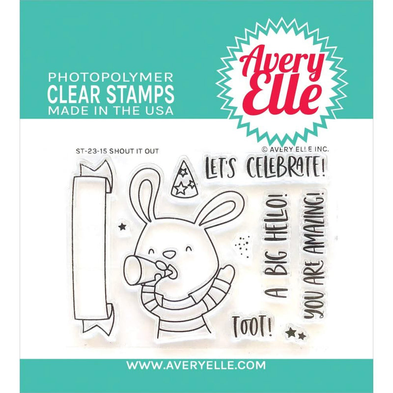 Avery Elle Clear Stamp Set - Shout It Out