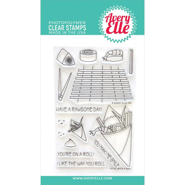 Avery Elle Clear Stamp Set - On A Roll