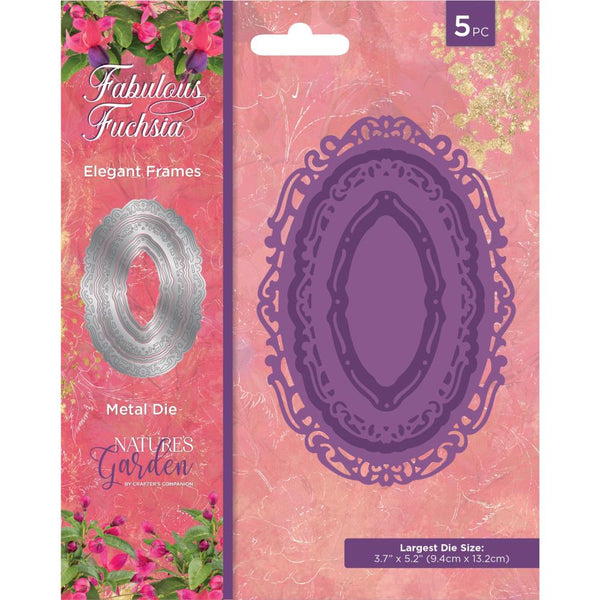 Crafter's Companion Nature's Garden Fabulous Fuchsia Metal Die Elegant Frames