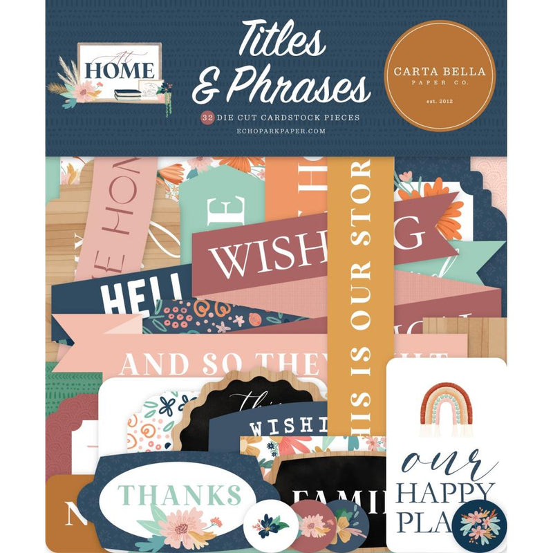 Carta Bella Cardstock Ephemera Titles & Phrases, At Home*