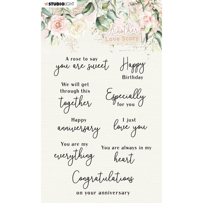 Studio Light Another Love Story Clear Stamps - Love Phrases