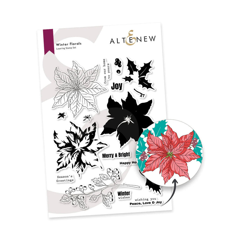 Altenew Winter Florals Stamp Set