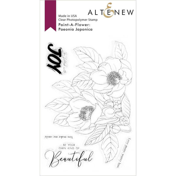 Altenew Clear Stamps - Paint-A-Flower: Paeonia Japonica Outline