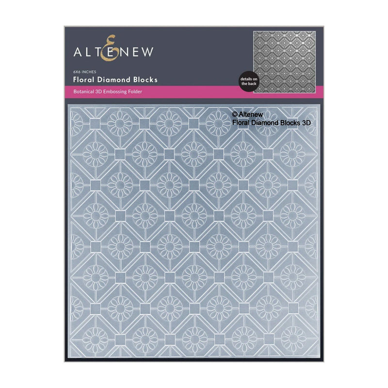 Altenew Floral Diamond Blocks 3D Embossing Folder