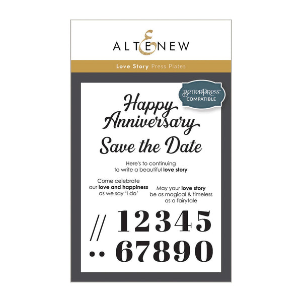 Altenew Love Story Press Plate Set