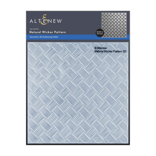 Altenew Natural Wicker Pattern Geometric 3D Embossing Folder
