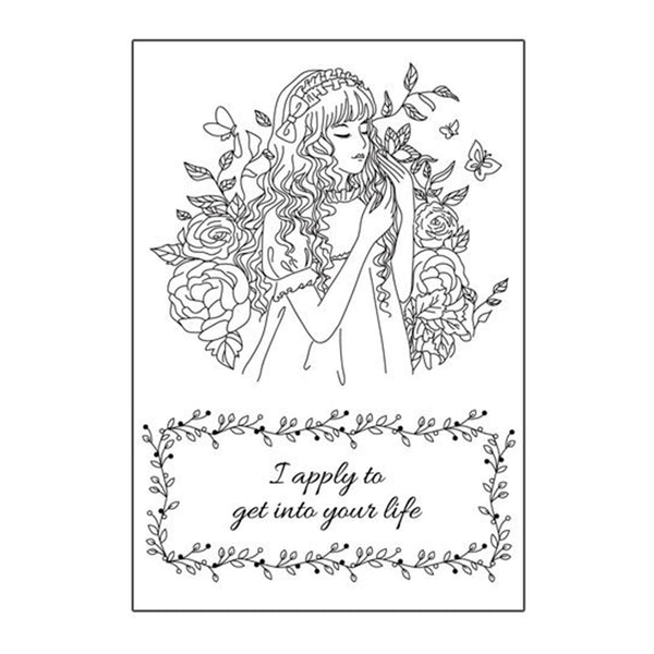 Poppy Crafts Clear Stamps - I Apply To Get Into Your Life 4"x6"*