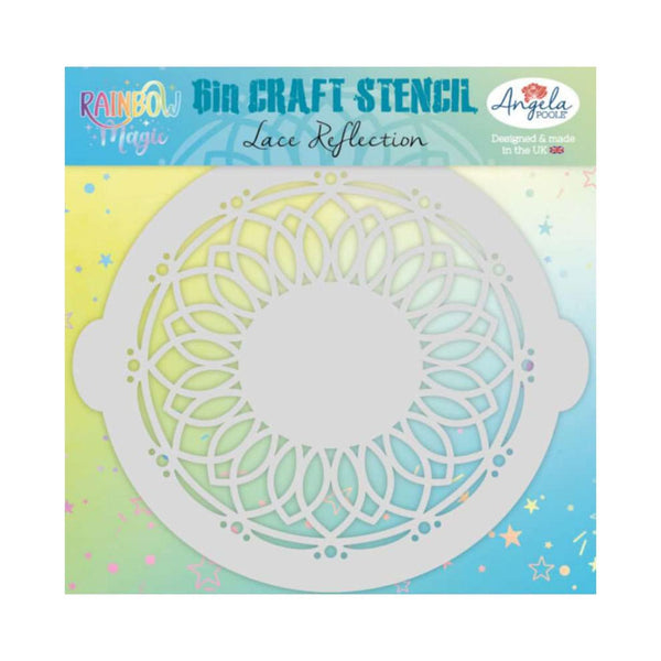 Angela Poole 6"x 6" Craft Stencil - Lace Reflection*