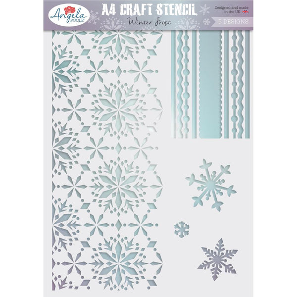 Angela Poole Craft Stencil A4 - Winter Frost*