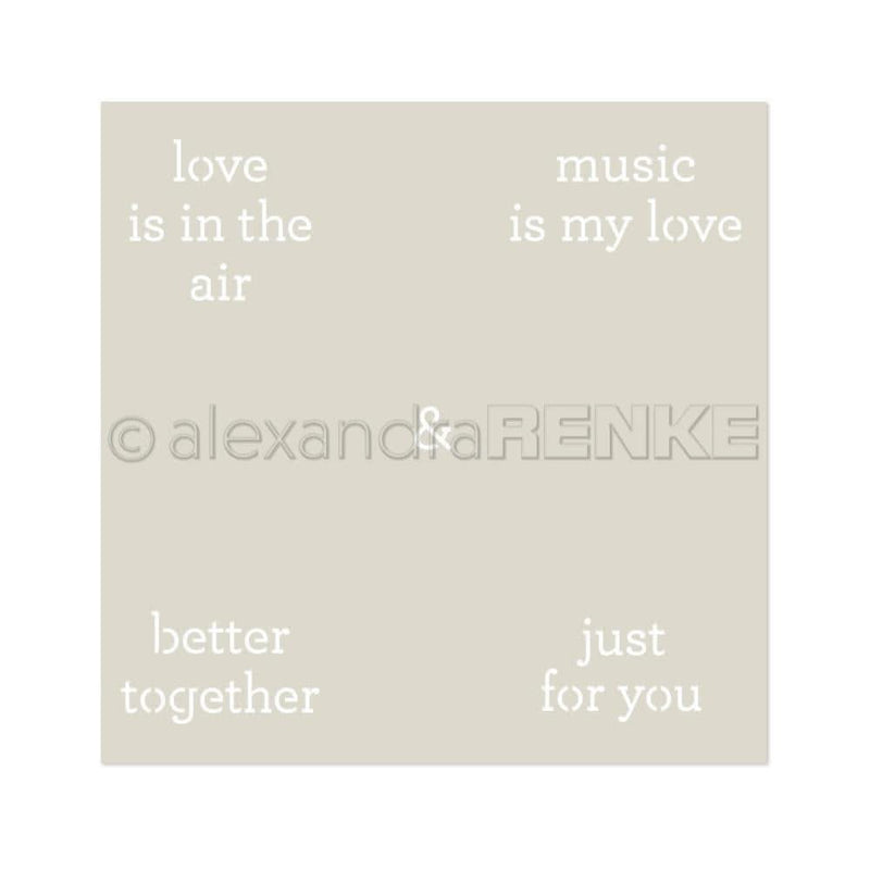 Alexandra Renke Stencil 6in x 6in - Just For You, Music*