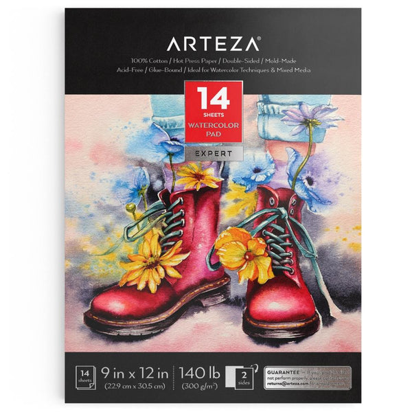 Arteza Expert Watercolour Pad 9"x 12" 14 Sheets*