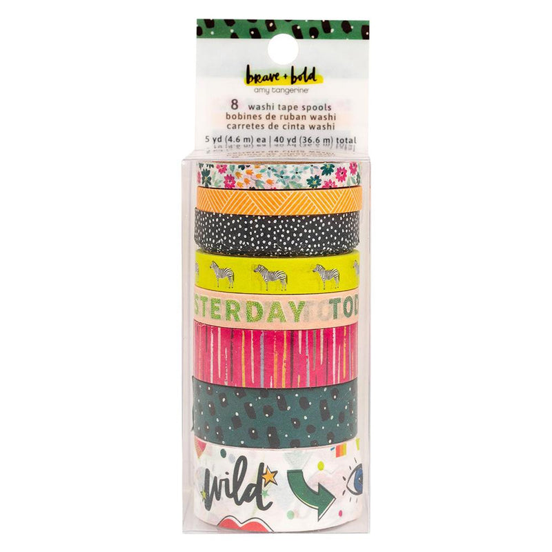 Amy Tan Brave & Bold Washi Tape 8 Pack