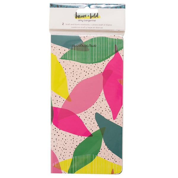 Amy Tan Brave & Bold Notebooks 2 Pack - (1) Kraft & (1) Blank, 24 Sheets Each