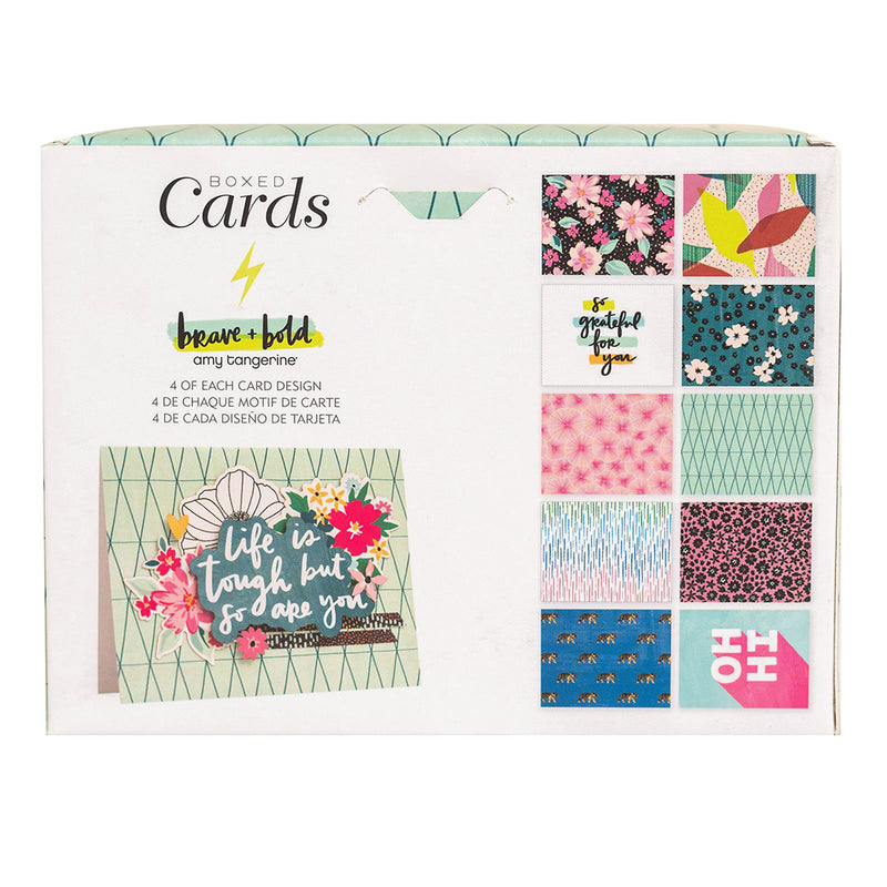 American Crafts A2 Cards W/Envelopes (4.375in x 5.75in) 40/Box - Amy Tan Brave & Bold
