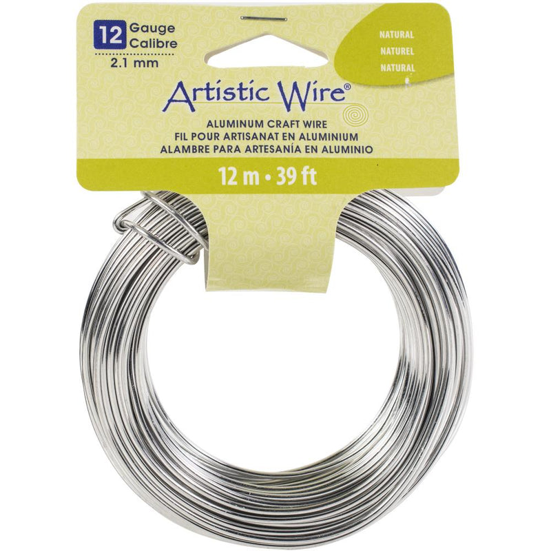 Artistic Wire Aluminium Craft Wire 12ga - Silver Tone