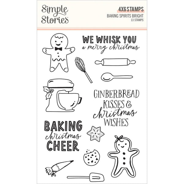Simple Stories Baking Spirits Bright - Photopolymer Clear Stamps 4"x 6"