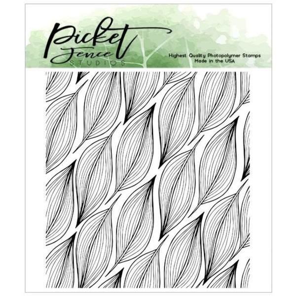 Picket Fence Studios 4"X4" Stamp Set - Leaves In A Stream*