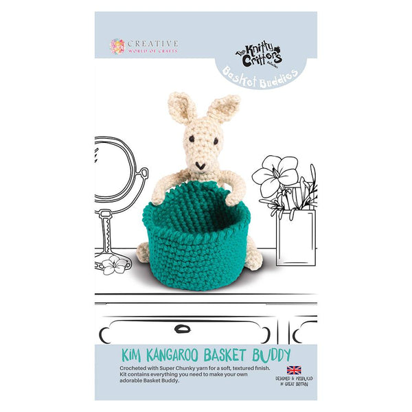 Knitty Critters Basket Buddies - Kim Kangaroo Crochet Kit