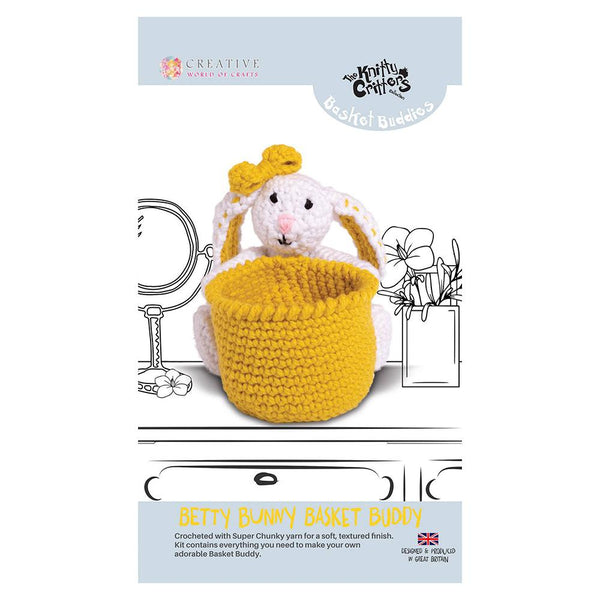 Knitty Critters Basket Buddies - Betty Bunny Crochet Kit