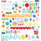 Bella Blvd Ciao Chipboard Stickers 12"x12" Icons, Birthday Bash