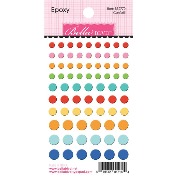 Birthday Bash Epoxy Stickers Confetti