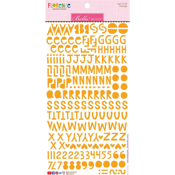 Bella Besties Florence Alphabet Stickers - Orange
