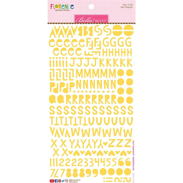 Bella Besties Florence Alphabet Stickers - Bell Pepper