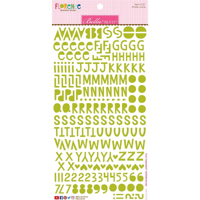 Bella Besties Florence Alphabet Stickers - Pickle Juice