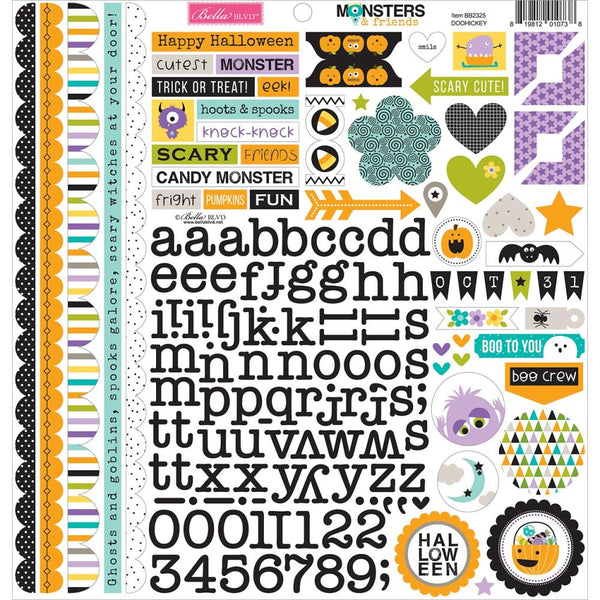 Bella Blvd Monsters & Friends Cardstock Stickers 12in x 12in - Doohickey*