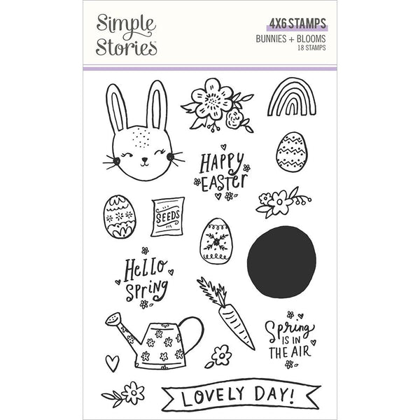 Simple Stories Bunnies & Blooms Photopolymer Clear Stamps