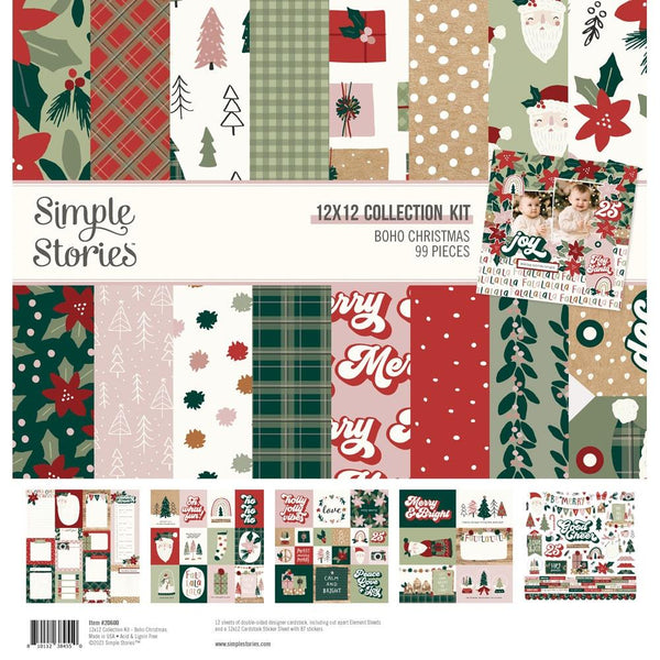 Simple Stories Collection Kit 12"X12" Simple Stories Boho Christmas