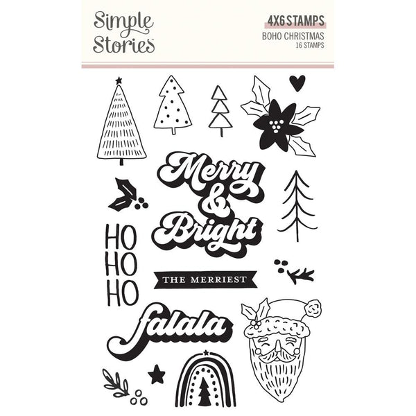 Simple Stories Boho Christmas Photopolymer Clear Stamps