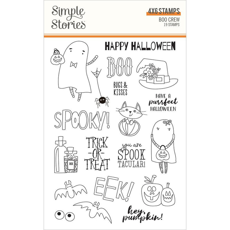 Simple Stories - Boo Crew Photopolymer Clear Stamps 4in x 6 in*