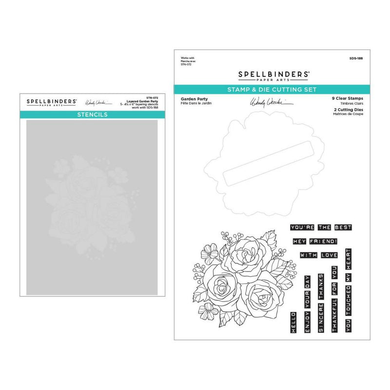 Spellbinders Stamp Die And Stencil Bundle From The Garden Co Garden Party*