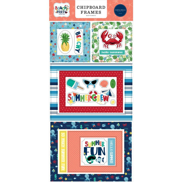 Carta Bella Beach Party Chipboard 6"X13" - Frames*