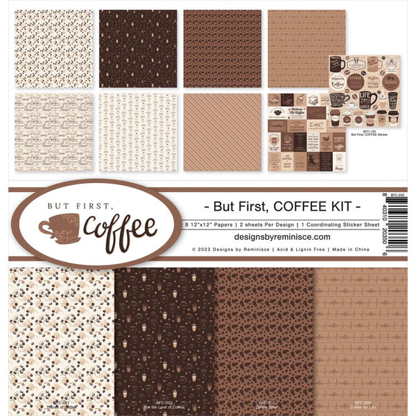 Reminisce Collection Kit 12"X12" - But First, Coffee*