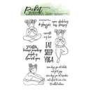 Picket Fence Studios 4"x 6" Stamp Set - Eat Sleep Yoga*