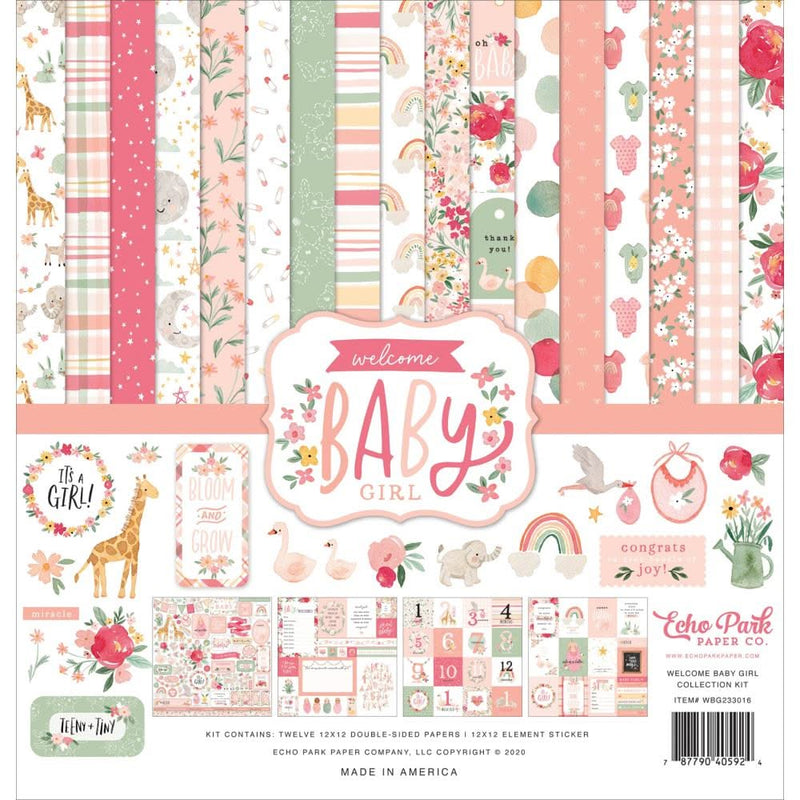 Echo Park Collection Kit 12in x 12in - Welcome Baby Girl*