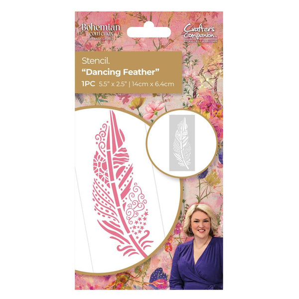 Sara Signature Bohemian Stencil Dancing Feather